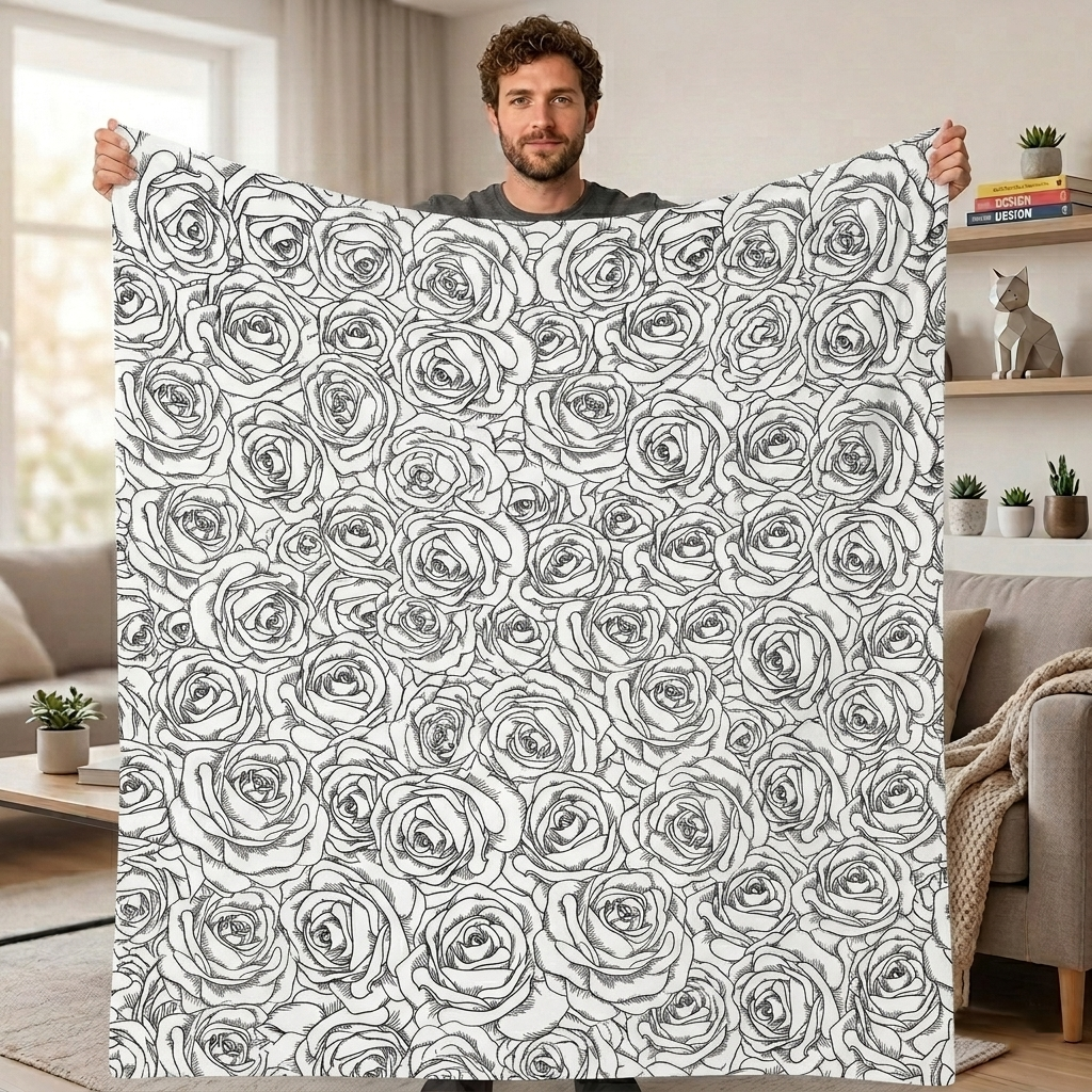 DIY Drawing Blanket – Customizable Plush Doodle & Coloring Blanket