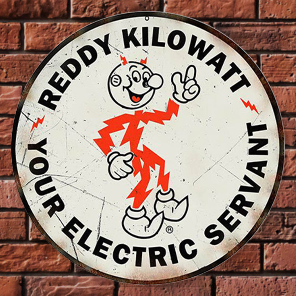 Reddy Kilowatt - Round Metal Tin Signs(12*12Inch)