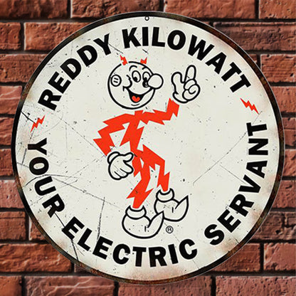 Reddy Kilowatt - Round Metal Tin Signs(12*12Inch)