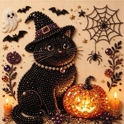 Halloween Ghost Pearl Art DIY Kit – Spooky 3D Diamond Painting