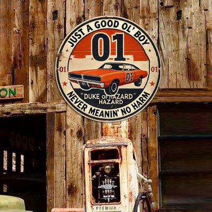 The Dukes of Hazzard Round - Round Metal Tin Signs(12*12Inch) - Vehicle