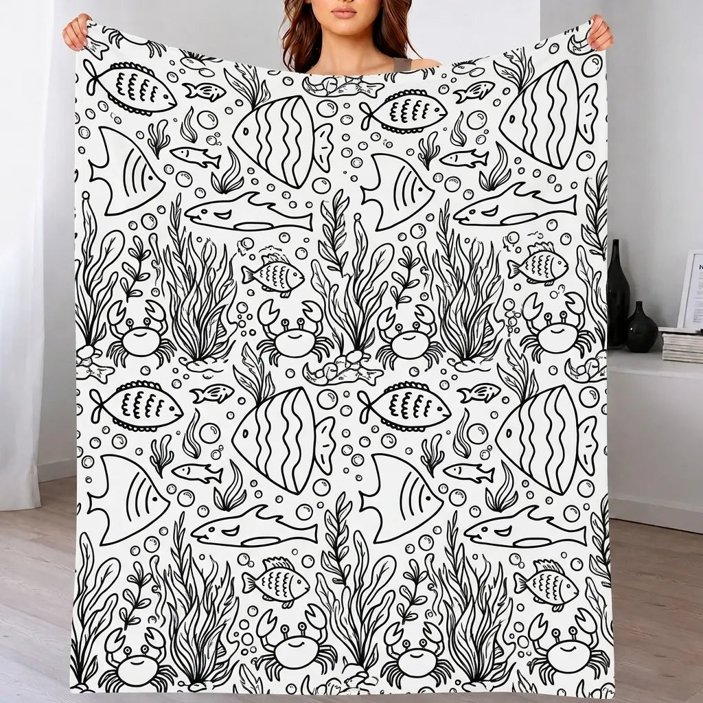 DIY Drawing Blanket – Customizable Plush Doodle & Coloring Blanket