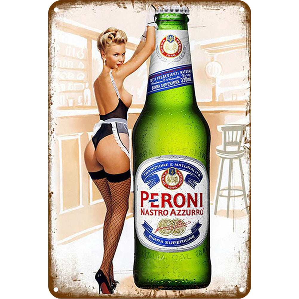 Peroni Beer Girl - Metal Tin Signs(8*12Inch/12*16Inch) - Bar