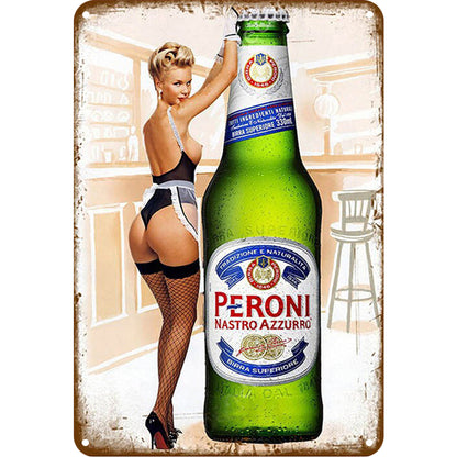 Peroni Beer Girl - Metal Tin Signs(8*12Inch/12*16Inch) - Bar