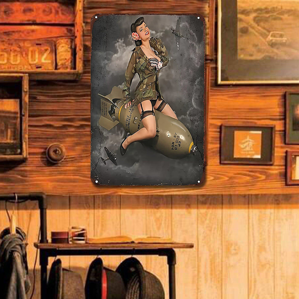 Military Girl - Metal Tin Signs(8*12Inch/12*16Inch) - Garage&Transport