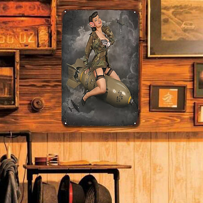 Military Girl - Metal Tin Signs(8*12Inch/12*16Inch) - Garage&Transport