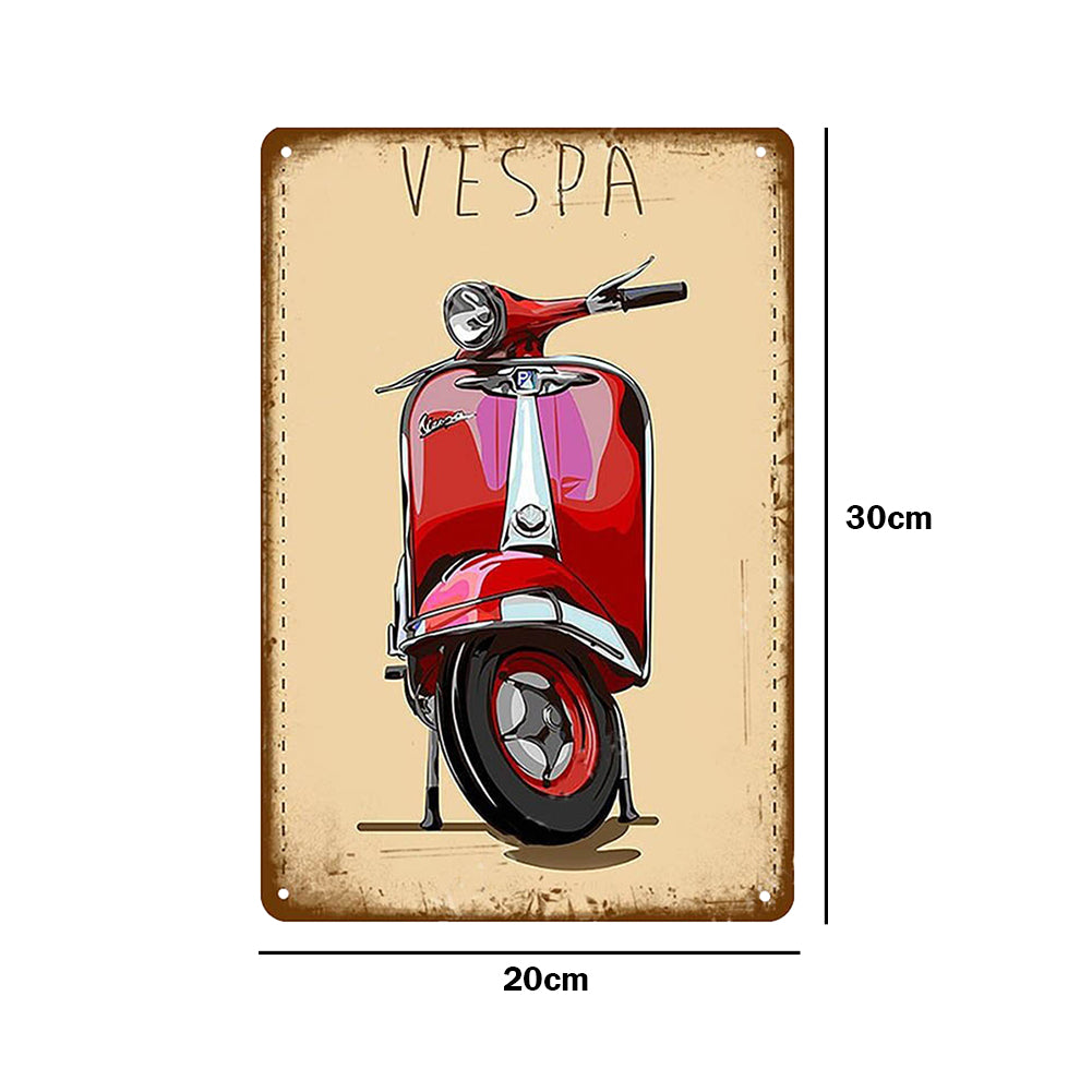 Vespa Motorcycle - Vintage Metal Signs(8*12Inch) - Vehicle