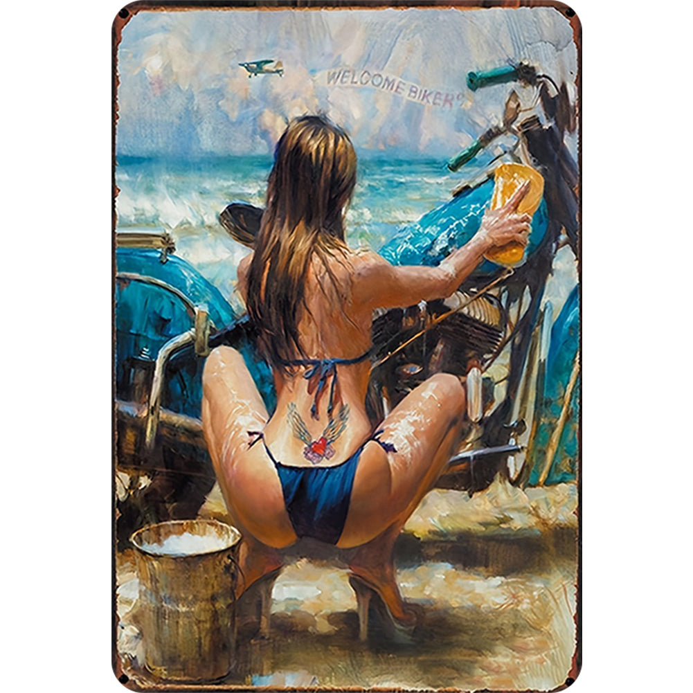Pin Up Girls - Metal Tin Signs(8*12Inch/12*16Inch) - Garage&Transport