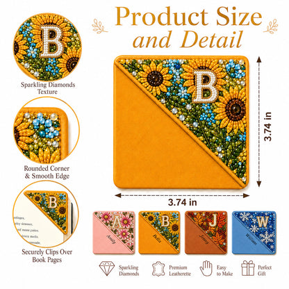 Personalized Initial Four Seasons Diamond Painting Corner Bookmark Kit