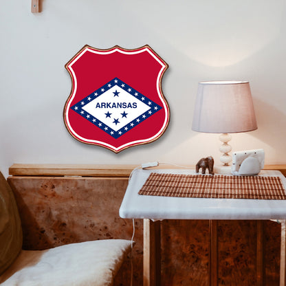 Arkansas - Shield Vintage Metal Signs(12*12Inch)