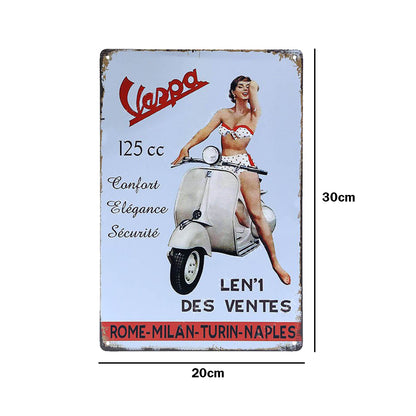 Vespa Motorcycle - Vintage Metal Signs(8*12Inch/12*16Inch) - Vehicle