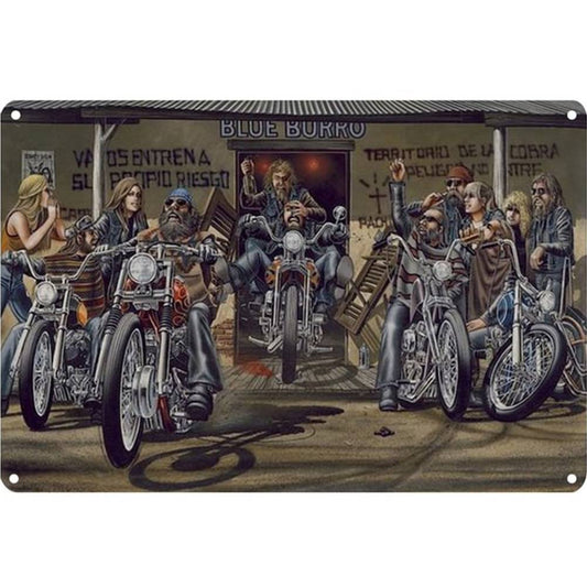 Old Man Riding Motorbike - Vintage Metal Signs(8*12Inch) - Vehicle