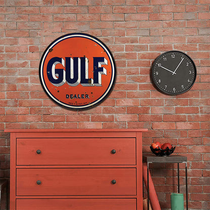 Gulf - Round Metal Tin Signs(12*12Inch) - Gas
