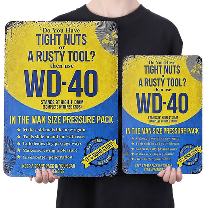 Wd 40 Solvent - Metal Tin Signs(8*12Inch/12*16Inch) - Garage