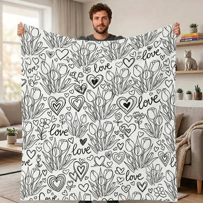 DIY Drawing Blanket – Customizable Plush Doodle & Coloring Blanket