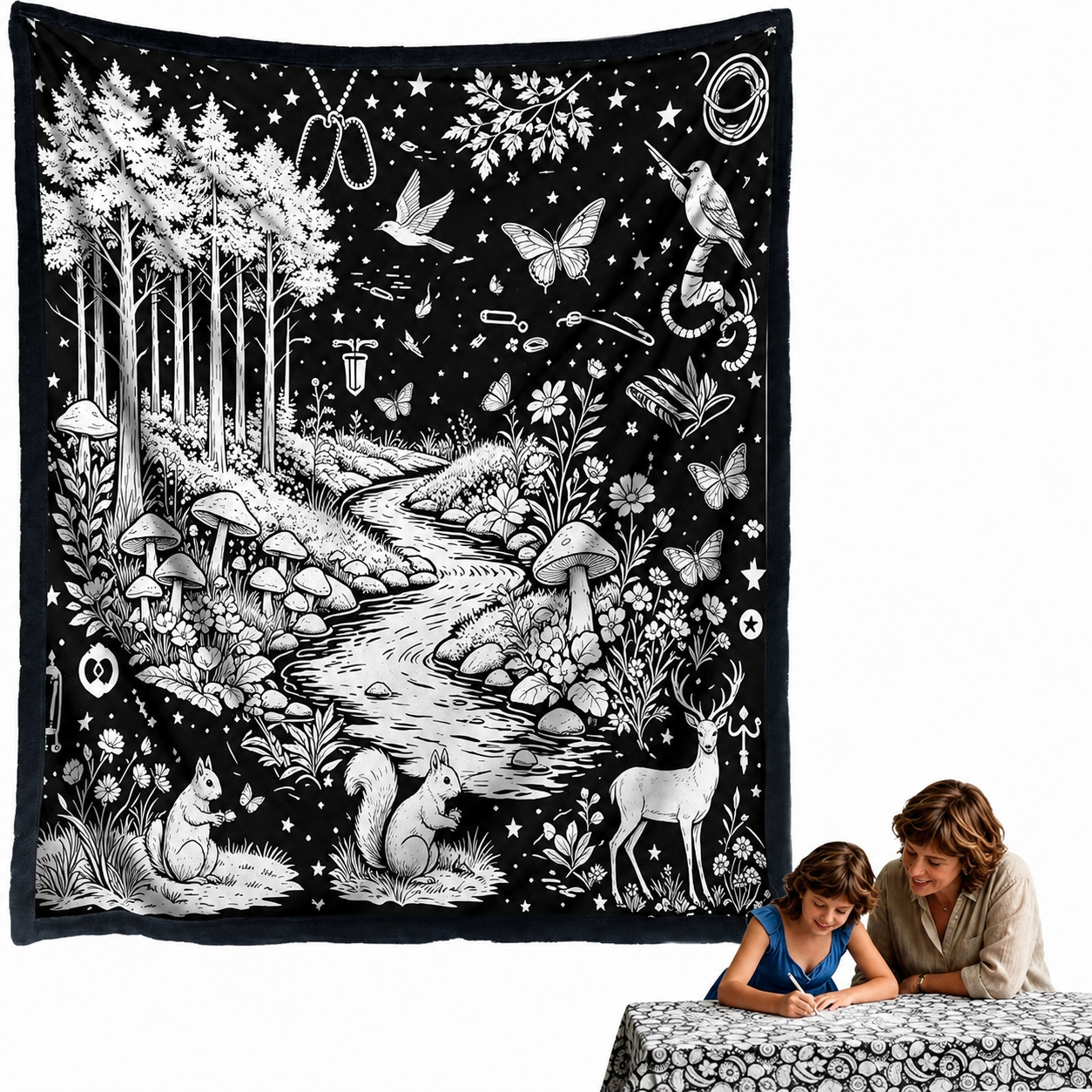 DIY Drawing Blanket – Customizable Plush Doodle & Coloring Blanket