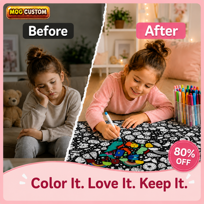 DIY Drawing Blanket – Customizable Plush Doodle & Coloring Blanket