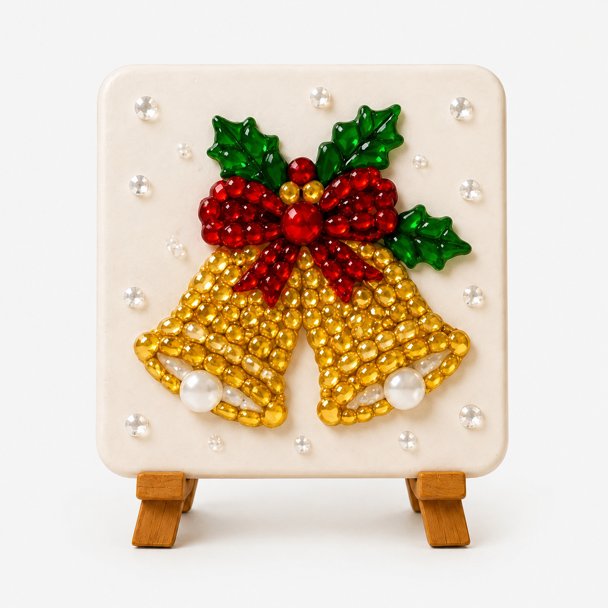 Christmas Acrylic Mosaic DIY Craft Kit with Wooden Display Stand