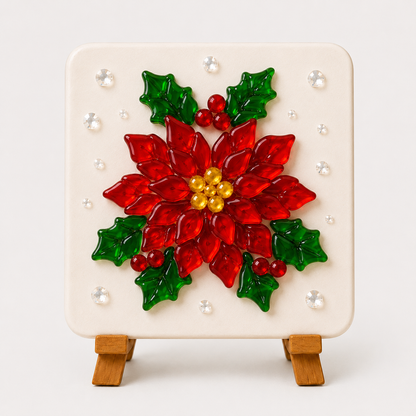 Christmas Acrylic Mosaic DIY Craft Kit with Wooden Display Stand