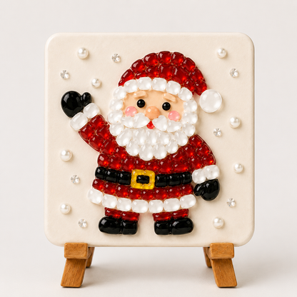 Christmas Acrylic Mosaic DIY Craft Kit with Wooden Display Stand