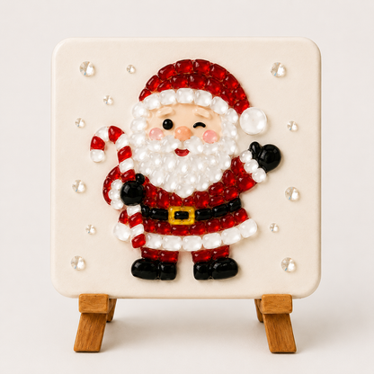 Christmas Acrylic Mosaic DIY Craft Kit with Wooden Display Stand