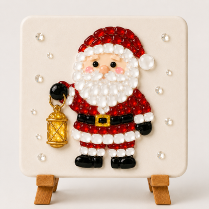 Christmas Acrylic Mosaic DIY Craft Kit with Wooden Display Stand
