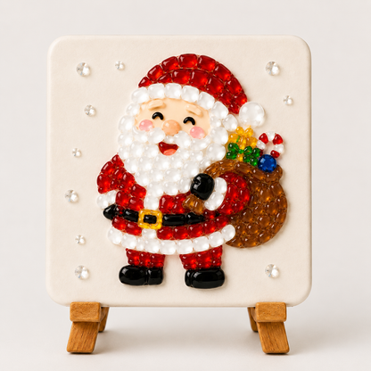 Christmas Acrylic Mosaic DIY Craft Kit with Wooden Display Stand
