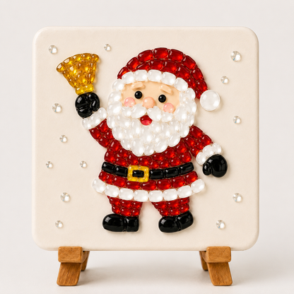 Christmas Acrylic Mosaic DIY Craft Kit with Wooden Display Stand