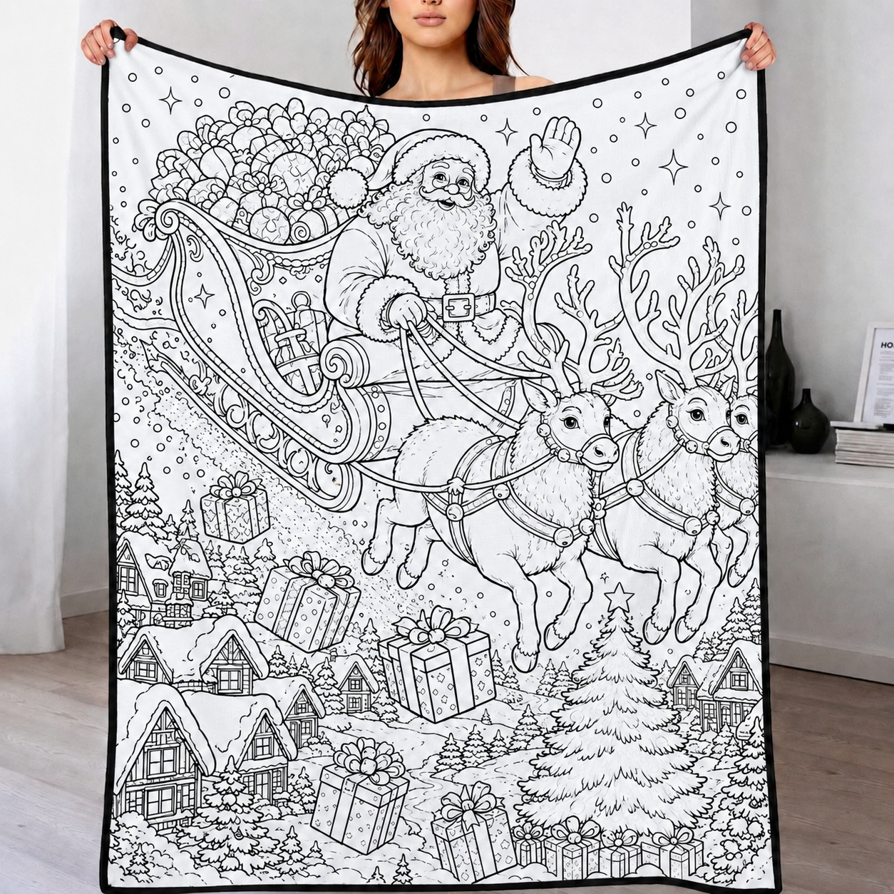 DIY Drawing Blanket – Customizable Plush Doodle & Coloring Blanket