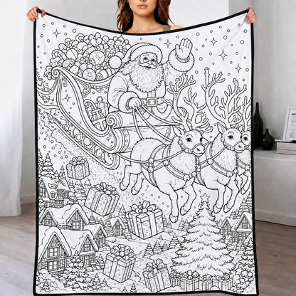 DIY Drawing Blanket – Customizable Plush Doodle & Coloring Blanket