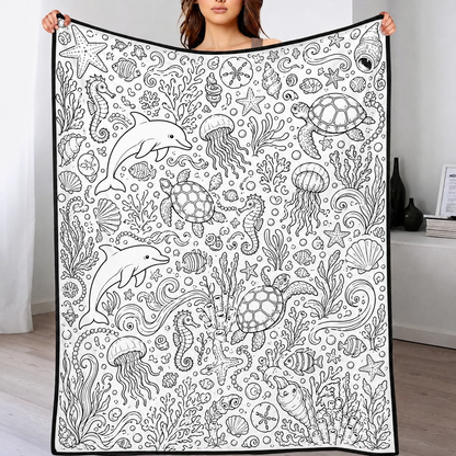 DIY Drawing Blanket – Customizable Plush Doodle & Coloring Blanket