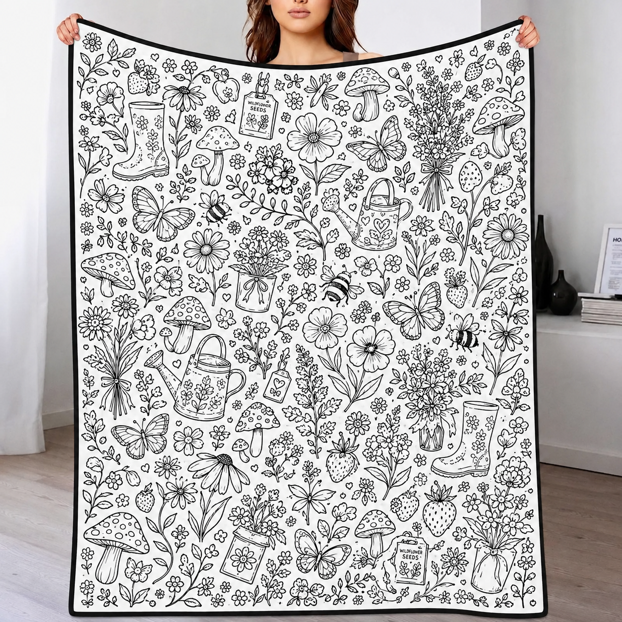 DIY Drawing Blanket – Customizable Plush Doodle & Coloring Blanket