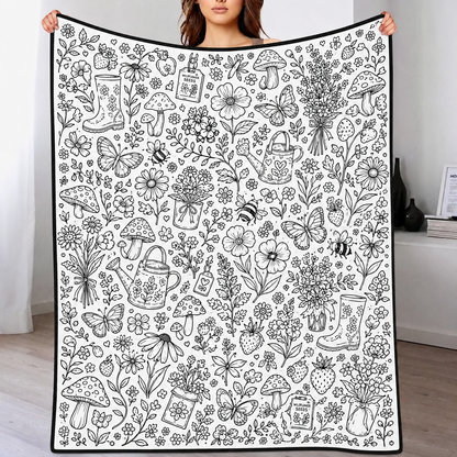 DIY Drawing Blanket – Customizable Plush Doodle & Coloring Blanket