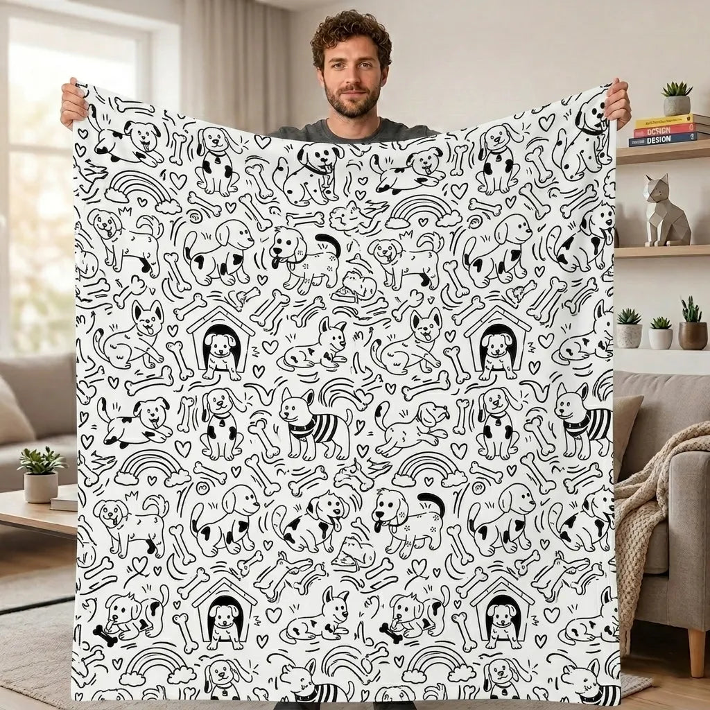 DIY Drawing Blanket – Customizable Plush Doodle & Coloring Blanket