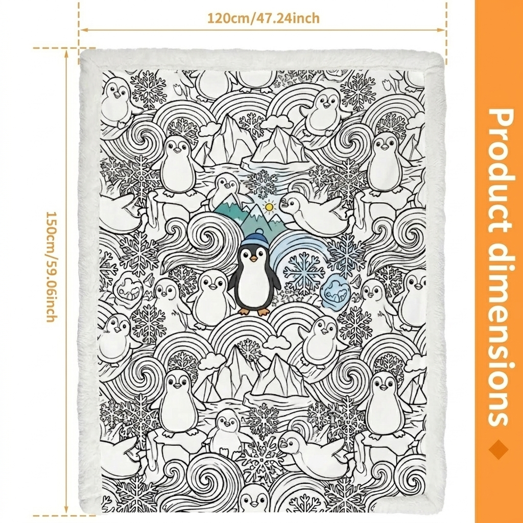 DIY Drawing Blanket – Customizable Plush Doodle & Coloring Blanket