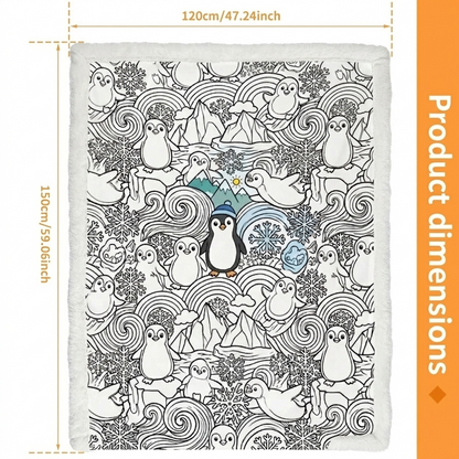 DIY Drawing Blanket – Customizable Plush Doodle & Coloring Blanket