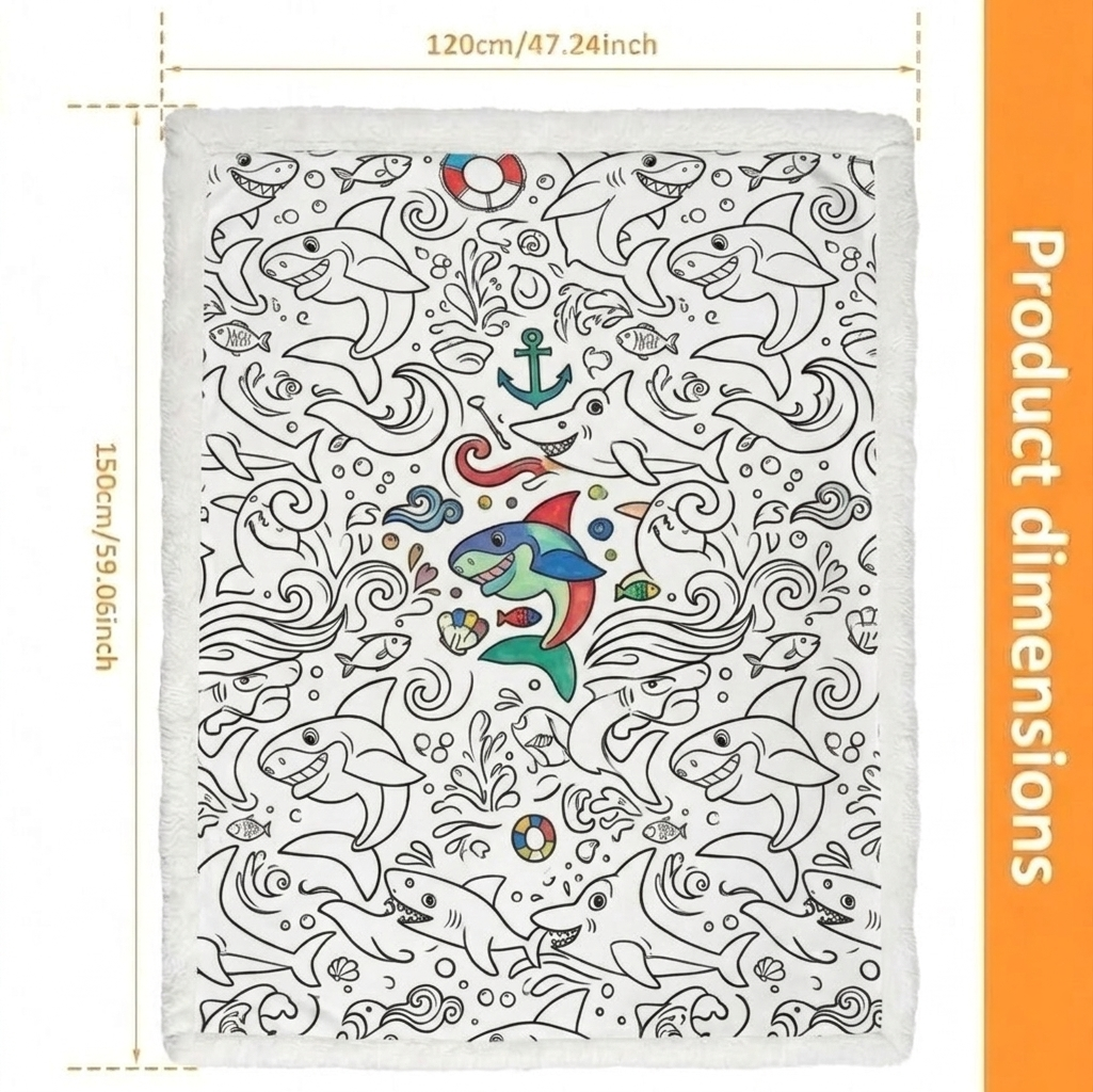 DIY Drawing Blanket – Customizable Plush Doodle & Coloring Blanket