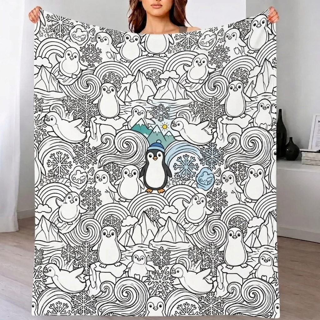 DIY Drawing Blanket – Customizable Plush Doodle & Coloring Blanket