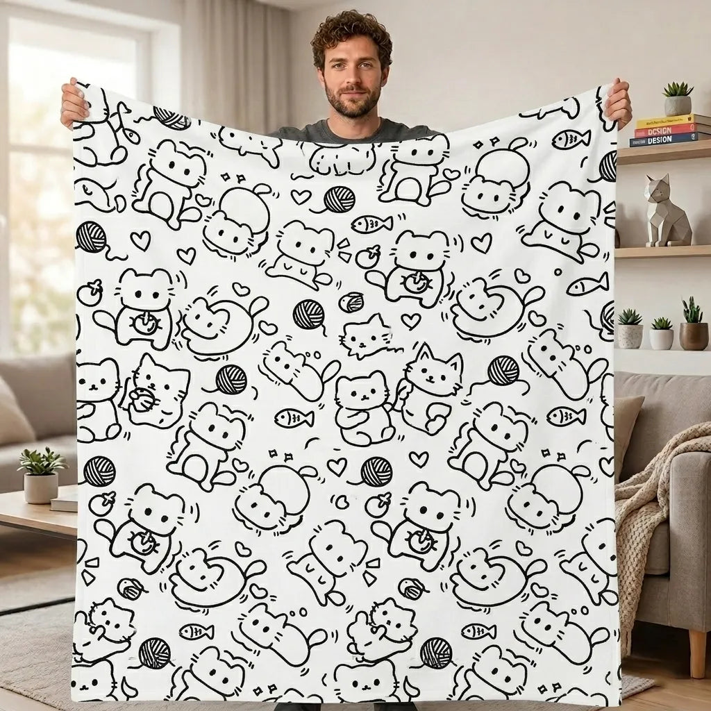 DIY Drawing Blanket – Customizable Plush Doodle & Coloring Blanket