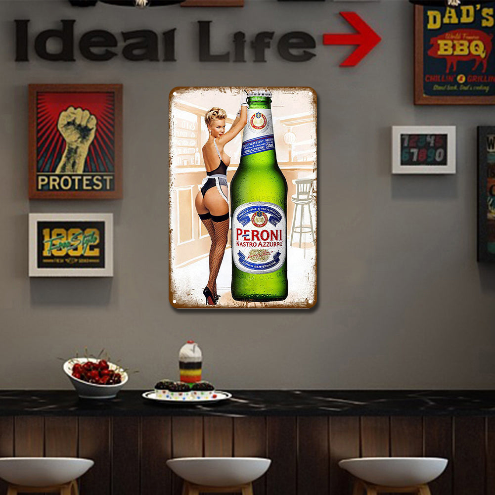 Peroni Beer Girl - Metal Tin Signs(8*12Inch/12*16Inch) - Bar