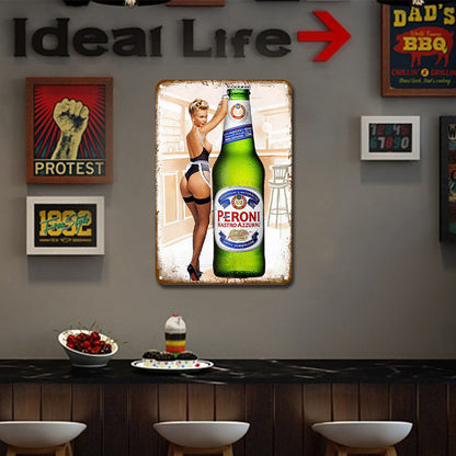 Peroni Beer Girl - Metal Tin Signs(8*12Inch/12*16Inch) - Bar