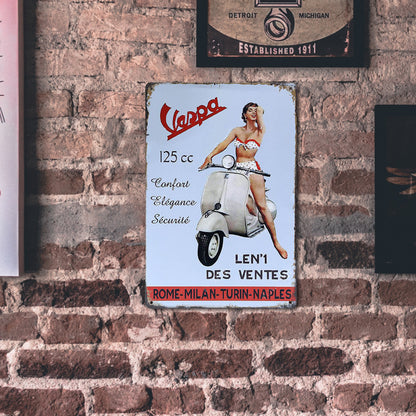 Vespa Motorcycle - Vintage Metal Signs(8*12Inch/12*16Inch) - Vehicle