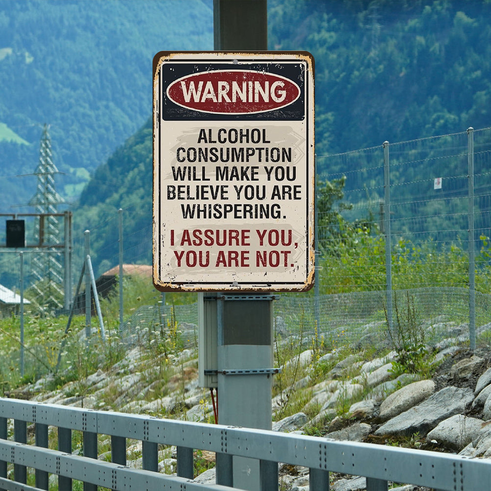 Warning - Metal Tin Signs(8*12Inch/12*16Inch) - Bar