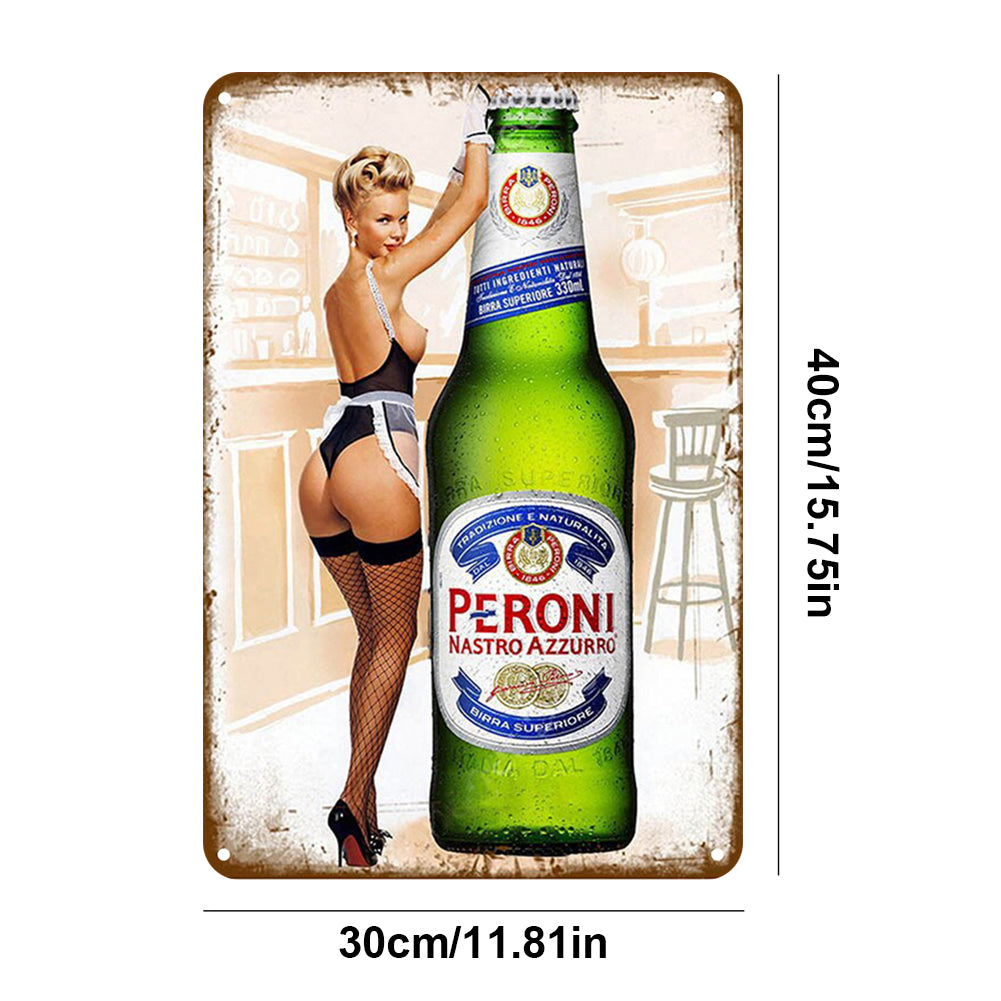 Peroni Beer Girl - Metal Tin Signs(8*12Inch/12*16Inch) - Bar