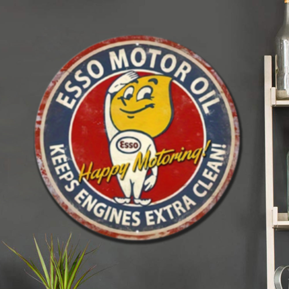 Esso - Round Metal Tin Signs(12*12Inch) - Garage