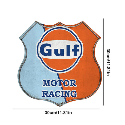 Racing Team Gulf - Shield Vintage Metal Signs(12*12Inch) - Gas