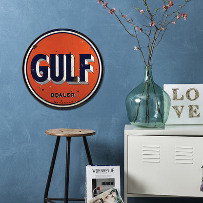 Gulf - Round Metal Tin Signs(12*12Inch) - Gas