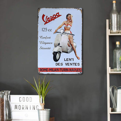 Vespa Motorcycle - Vintage Metal Signs(8*12Inch/12*16Inch) - Vehicle