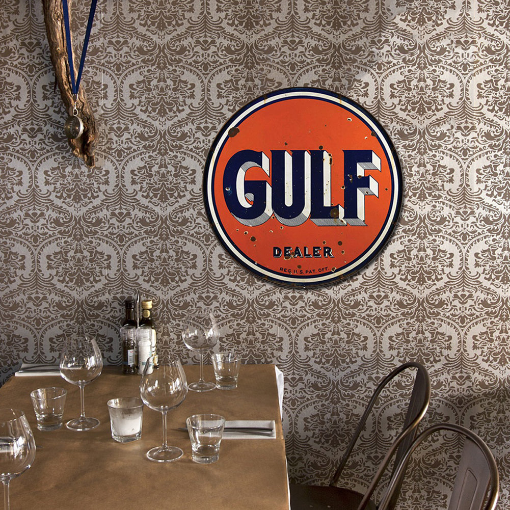 Gulf - Round Metal Tin Signs(12*12Inch) - Gas