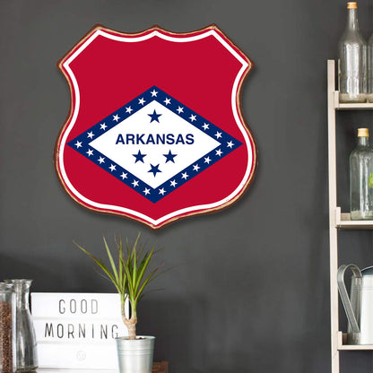 Arkansas - Shield Vintage Metal Signs(12*12Inch)